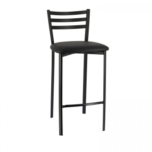 Tabouret snack en métal noir et revêtement noir - Ace 1329