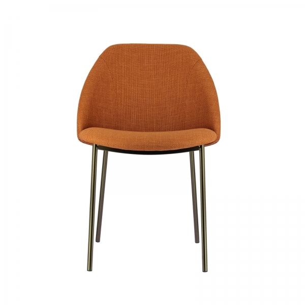 Chaise noire avec assise terracotta - Soda - 3