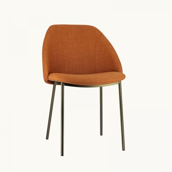 Chaise cosy en tissu avec pieds en métal - Soda - 15