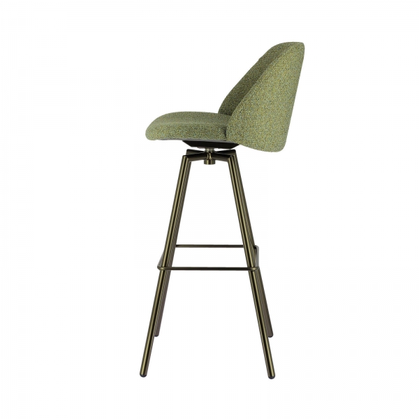 Tabouret de bar pivotant en tissu et pieds métal - Swiftie - 8