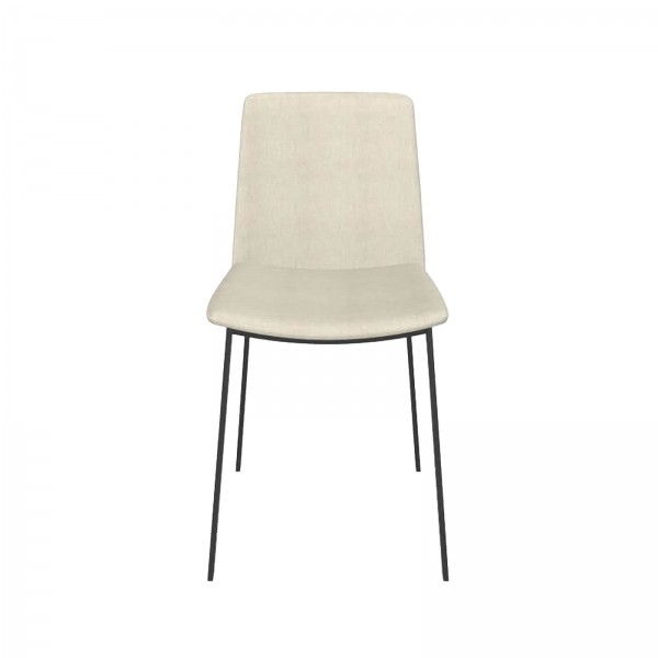 Chaise contemporaine tissu beige et pieds métal - Primera - 3