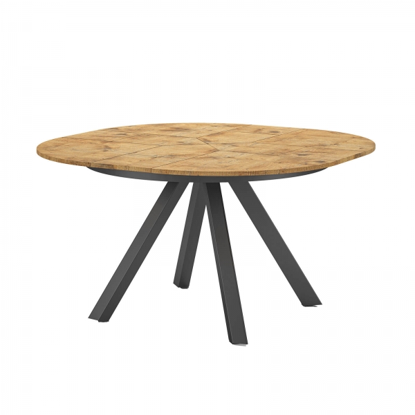 Table ronde italienne extensible avec pieds en métal - Petalo - 3