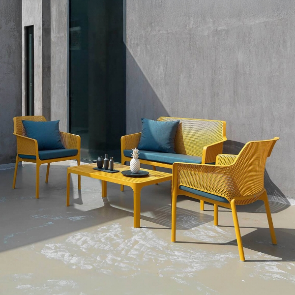 Fauteuil de jardin relax moderne en polypropylène - Net - 3