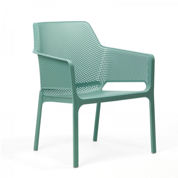 Fauteuil de jardin relax moderne en polypropylène vert - Net - 6