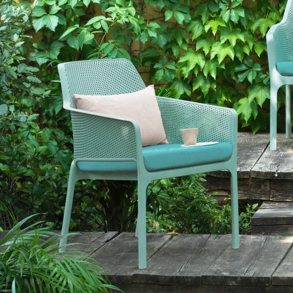 Fauteuil de jardin relax vert en polypropylène - Net - 1