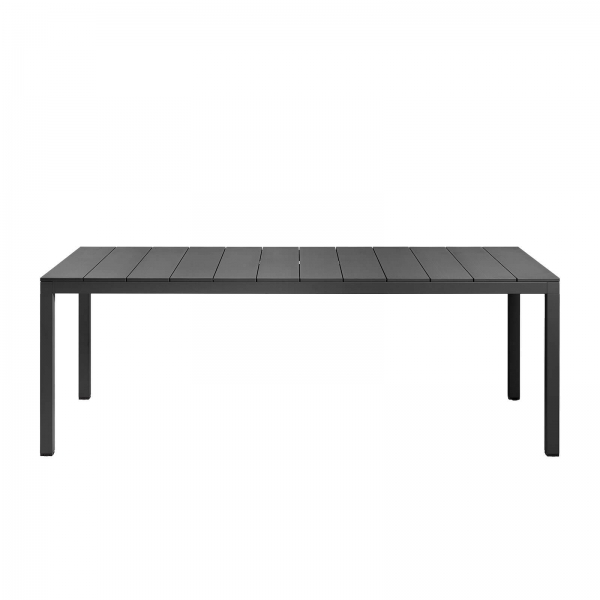 Table de jardin en aluminium anthracite rectangulaire fabriquée en Italie - Rio - 2