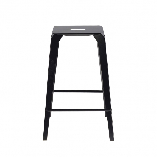 Tabouret extérieur en métallique noir - Valence - 3