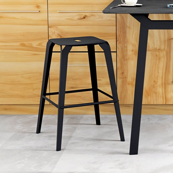 Tabouret snack industriel en métal - Valence Carrier® - 1