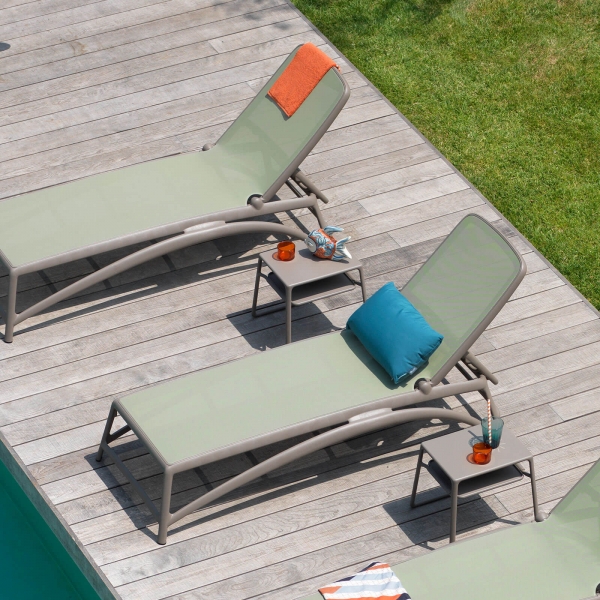 Table basse de jardin carrée empilable en polypropylène - Pop - 5