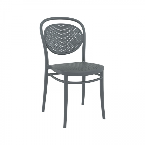 chaise d'extérieur gris foncé - 10