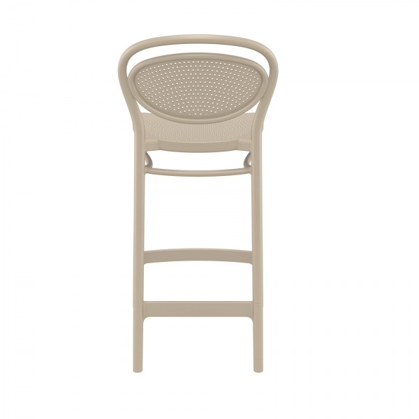 Tabouret taupe moderne en plastique  - 5