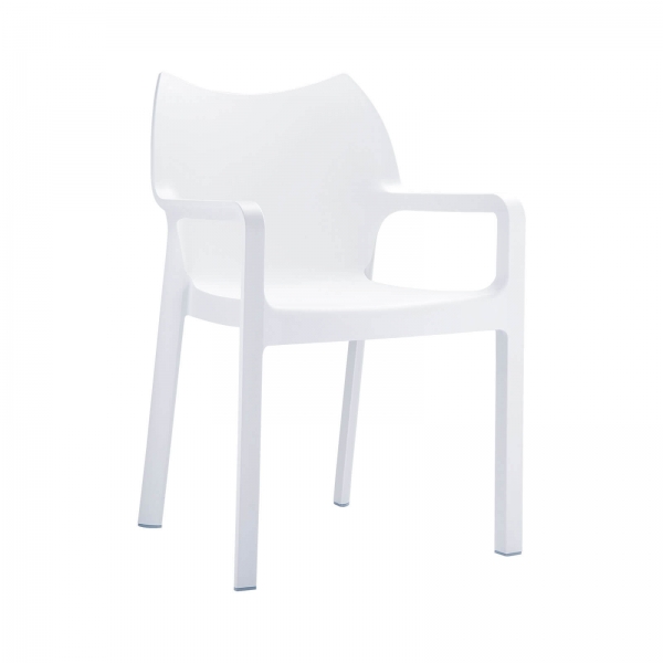 Fauteuil blanc en polypropylène - Diva - 9