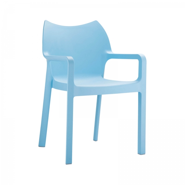 Fauteuil bleu en polypropylène - Diva - 11