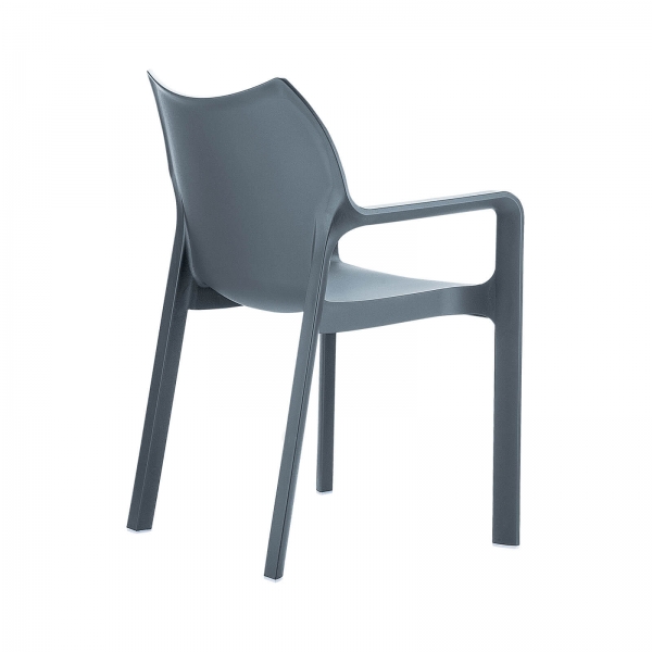 Fauteuil noir en polypropylène - Diva - 6