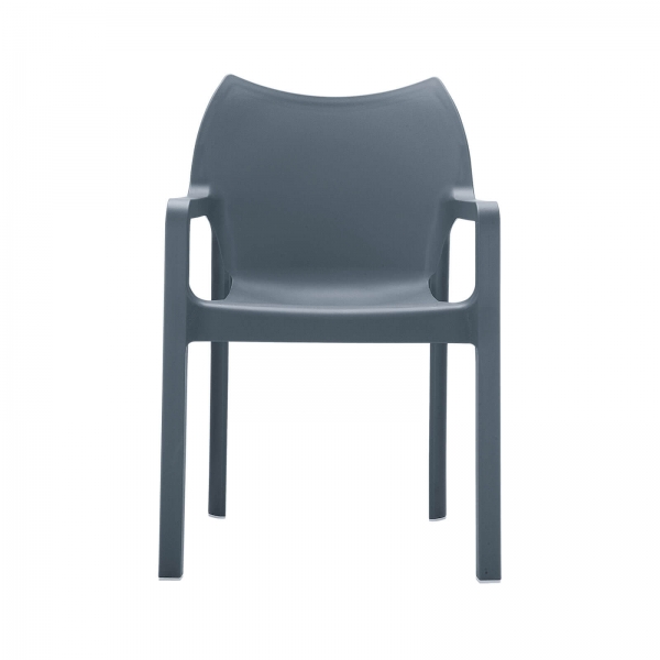 Fauteuil noir en polypropylène - Diva - 4