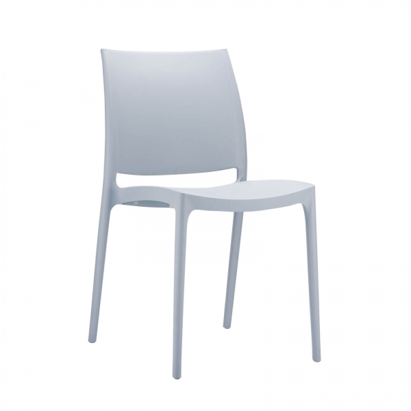Chaise grise en plastique polypropylène - Maya - 6