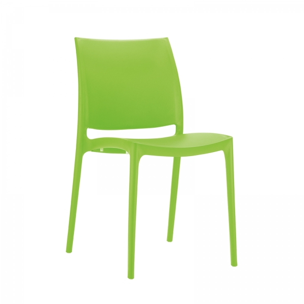 Chaise verte en plastique polypropylène - Maya - 11