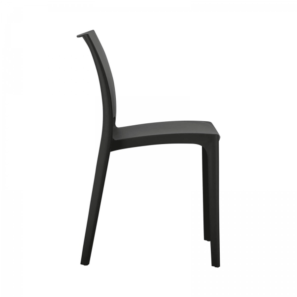 Chaise noire en plastique polypropylène - Maya - 4