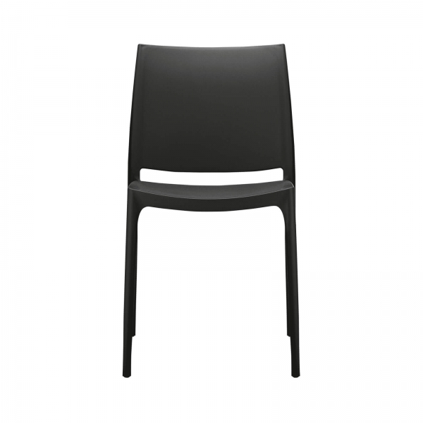 Chaise noire en plastique polypropylène - Maya - 3