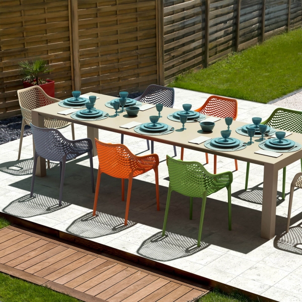 Fauteuil de jardin moderne ajouré en polypropylène - 15