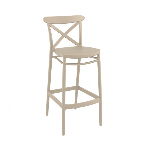 Tabouret de bar avec dossier en plastique - 8