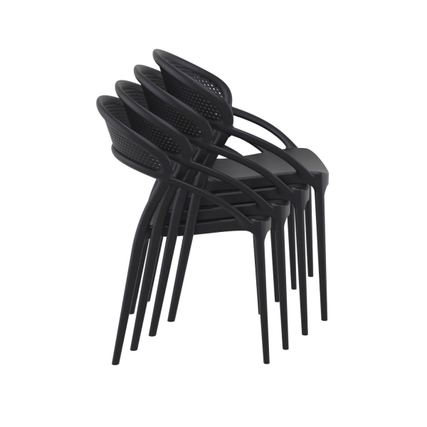 Chaise design de jardin empilable en polypropylène - Sunset - 9