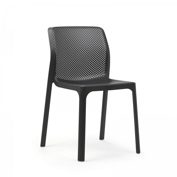 Chaise de jardin moderne en polypropylène anthracite - Bit - 6