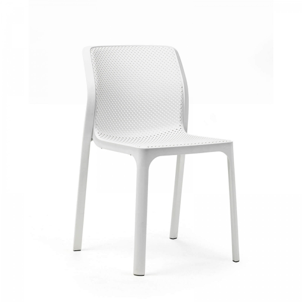 Chaise de jardin moderne en polypropylène blanc - Bit - 7