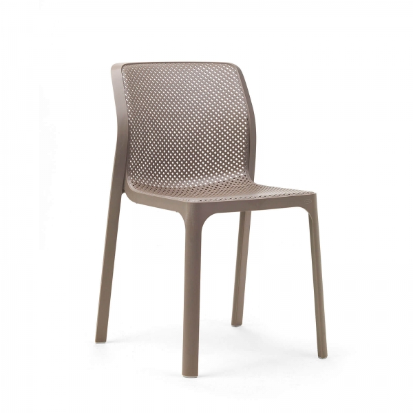 Chaise de jardin moderne en polypropylène taupe - Bit - 10