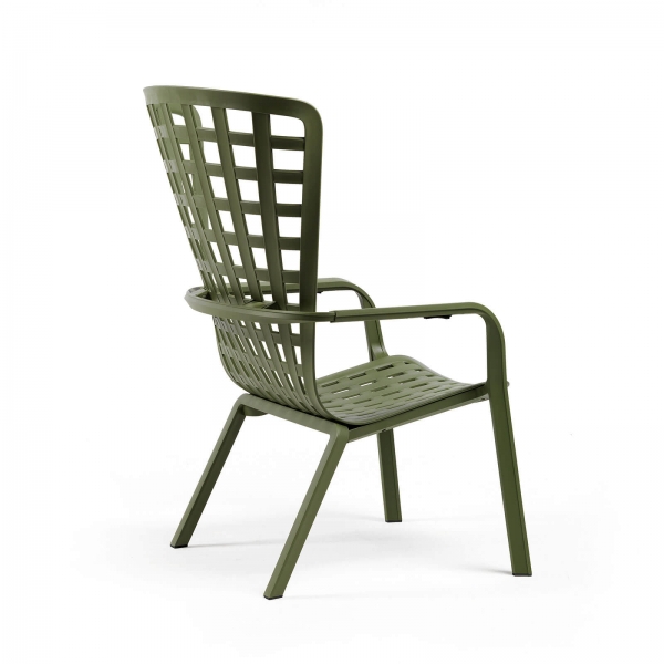 Fauteuil de jardin design empilable vert - Folio - 12