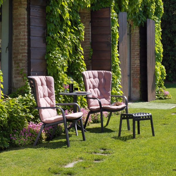Fauteuil tendance de jardin empilable en polypropylène noir - Folio - 3