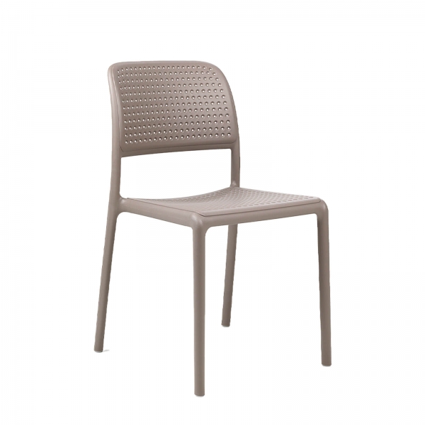 Chaise en polypropylène taupe - Bora Bistrot - 4