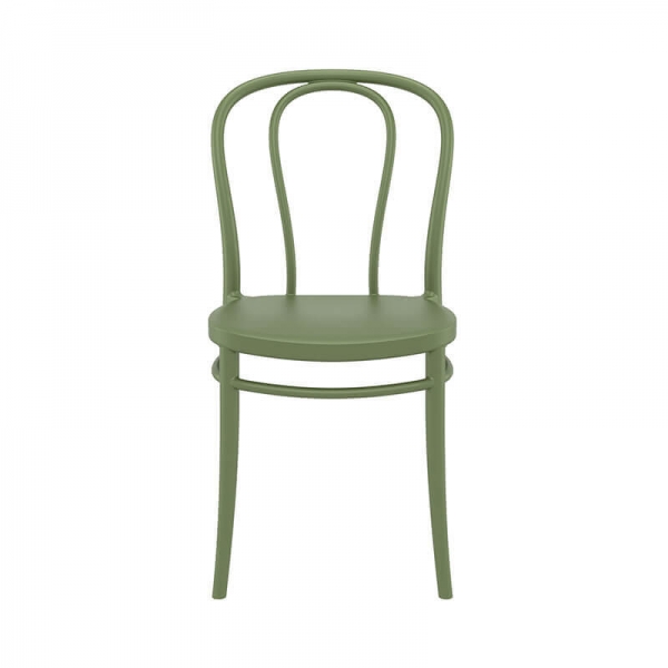 Chaise de jardin style bistrot verte empilable - Victor - 4