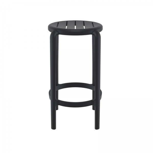 Tabouret snack sans dossier moderne en polypropylène noir - Tom - 6