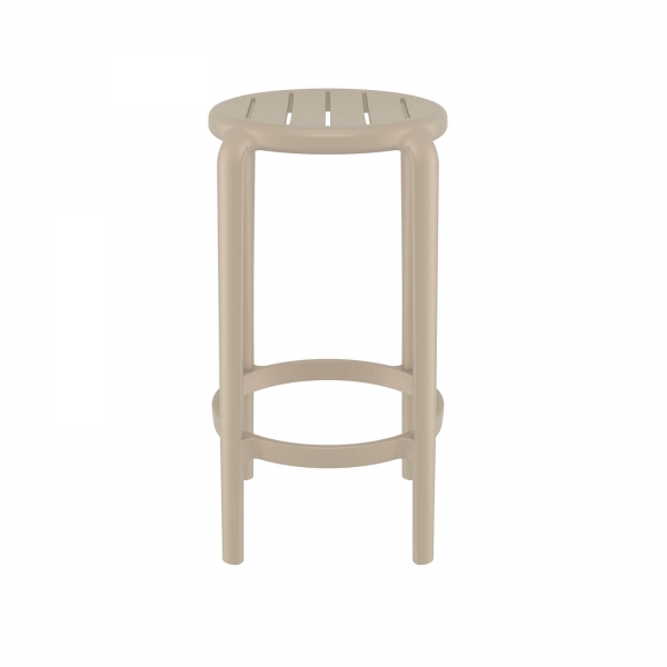 Tabouret snack sans dossier taupe en polypropylène - Tom - 10