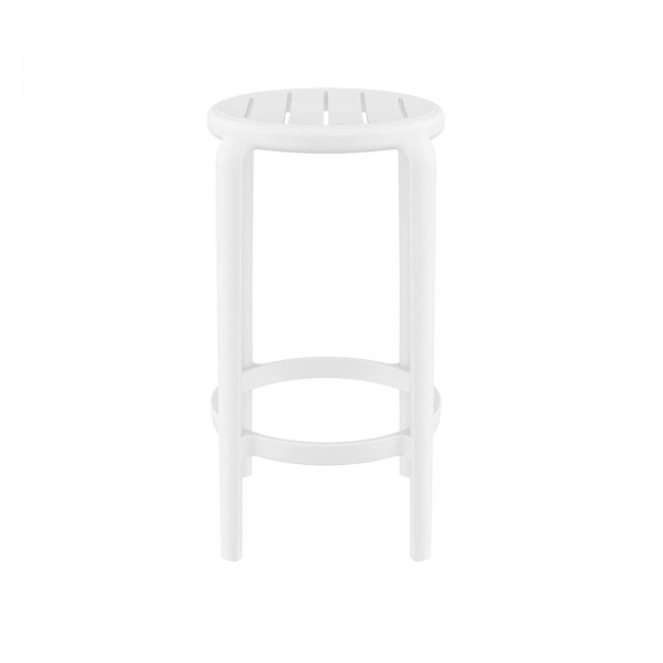 Tabouret snack sans dossier moderne en polypropylène blanc - Tom - 11