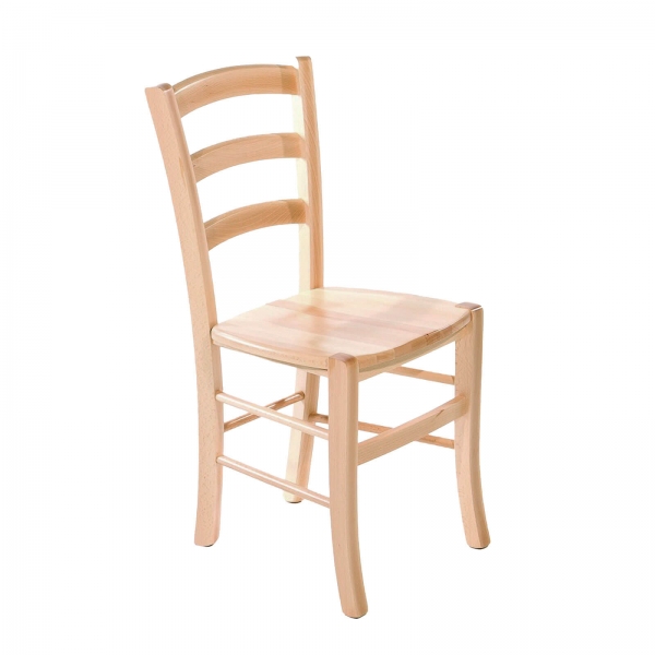 Chaise de cuisine traditionnelle en bois clair - Brocéliande - 5