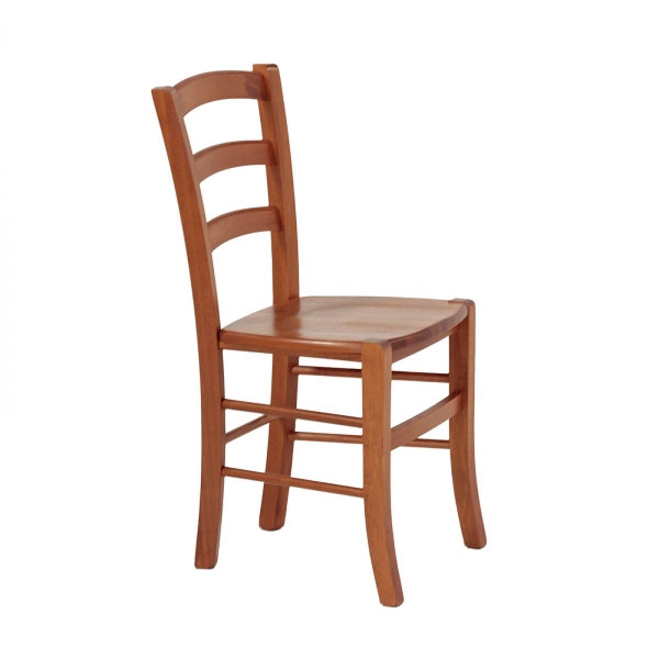 Chaise en bois teintée merisier - Brocéliande - 3