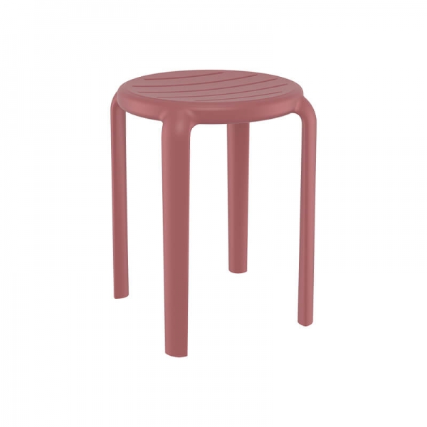 Tabouret bas sans dossier en plastique - Tom - 1