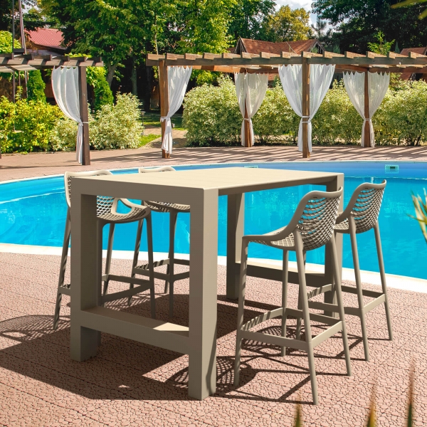 Tabouret de jardin bar moderne ajouré en polypropylène Air - 14
