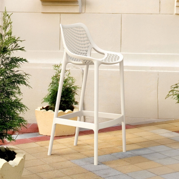 Tabouret de jardin bar moderne ajouré en polypropylène Air - 1
