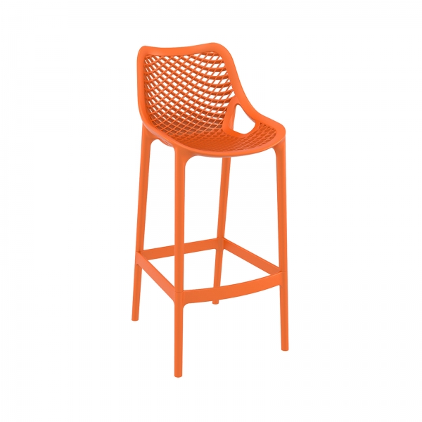 Tabouret de bar moderne en polypropylène orange - Air - 17