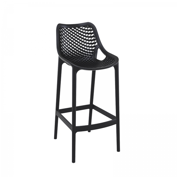 Tabouret de bar moderne en polypropylène noir - Air - 9