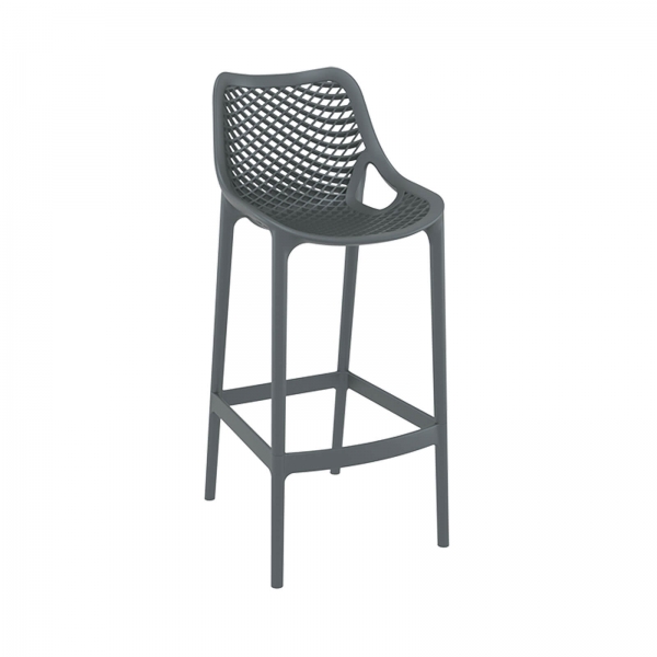 Tabouret de bar moderne en polypropylène gris anthracite - Air - 14