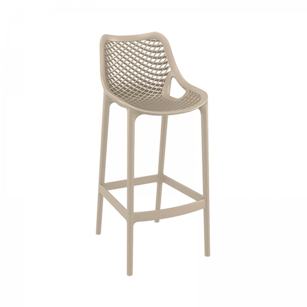 Tabouret de bar moderne en polypropylène taupe - Air - 15