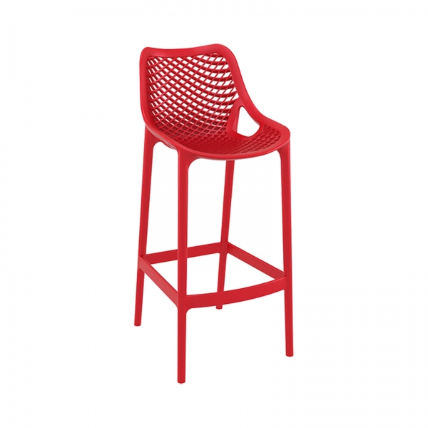 Tabouret de bar moderne en polypropylène rouge - Air - 16