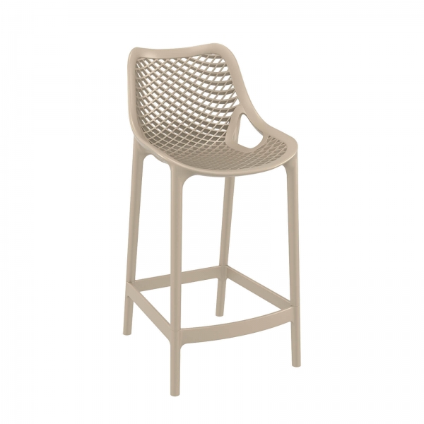 Tabouret snack moderne en polypropylène taupe - Air - 4