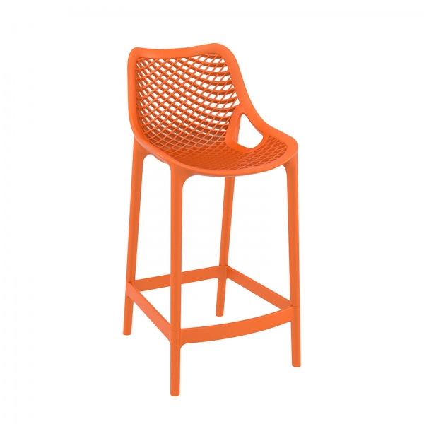 Tabouret snack moderne en polypropylène orange - Air - 5