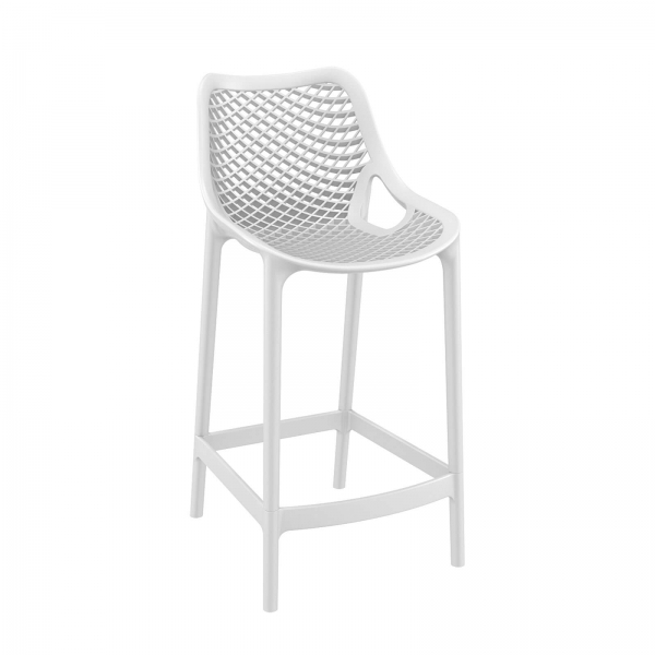 Tabouret snack moderne en polypropylène blanc - Air - 8