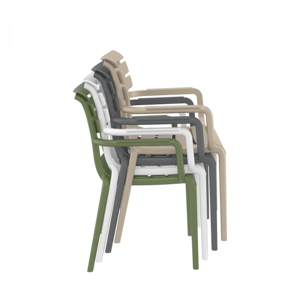 Fauteuil moderne empilable en polypropylène - Paris - 10
